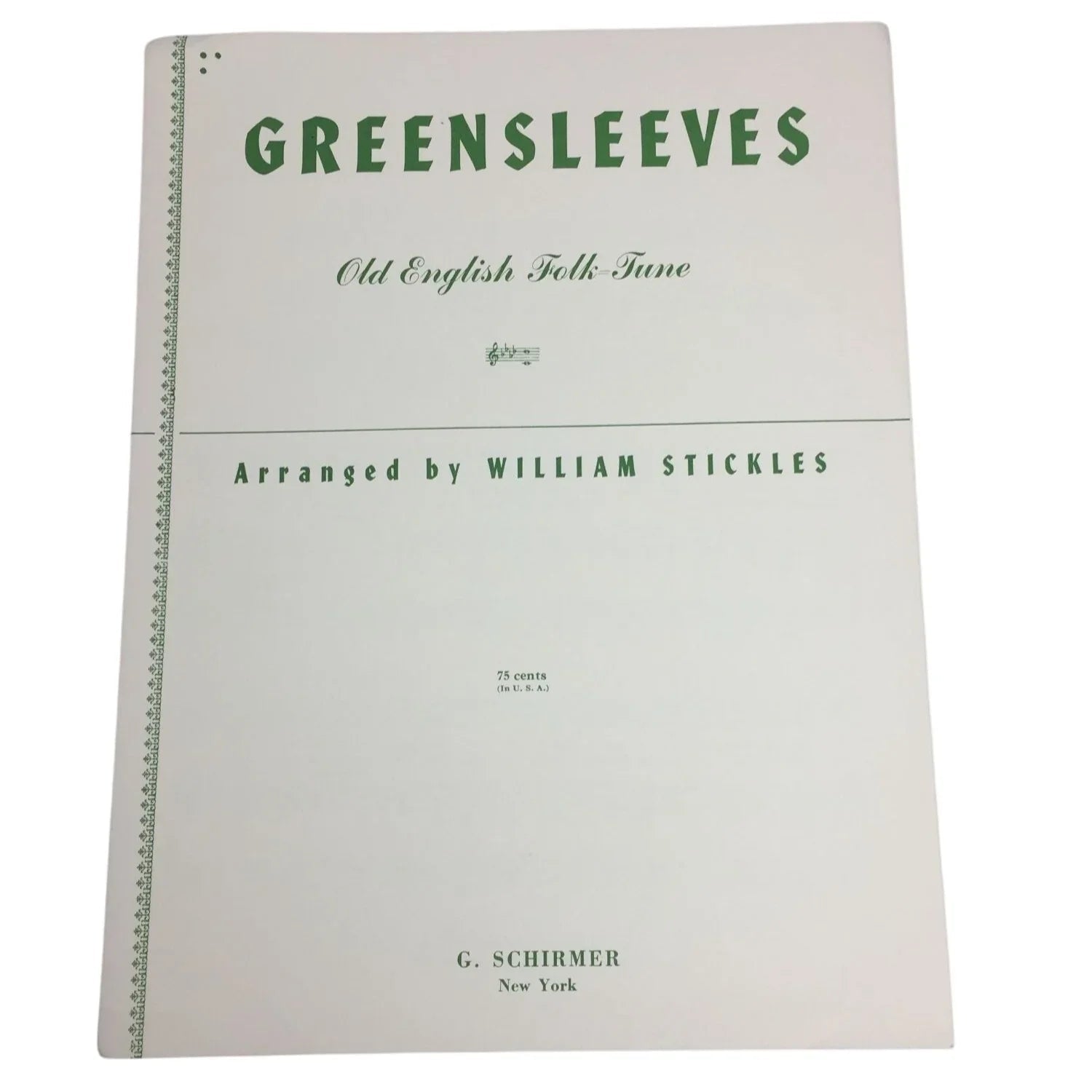 Greensleeves Old English Folk Tune Arranged by William Stickles - A+ Stuff - SHEET MUSIC - A+ Stuff