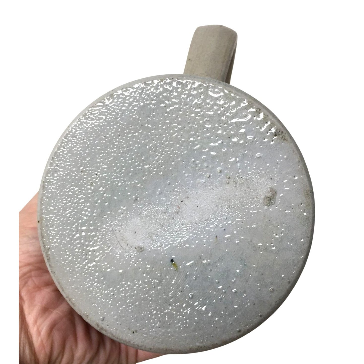 Antique .5 Liter Glazed German Pottery Beer Stein with Lid