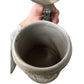 Antique .5 Liter Glazed German Pottery Beer Stein with Lid