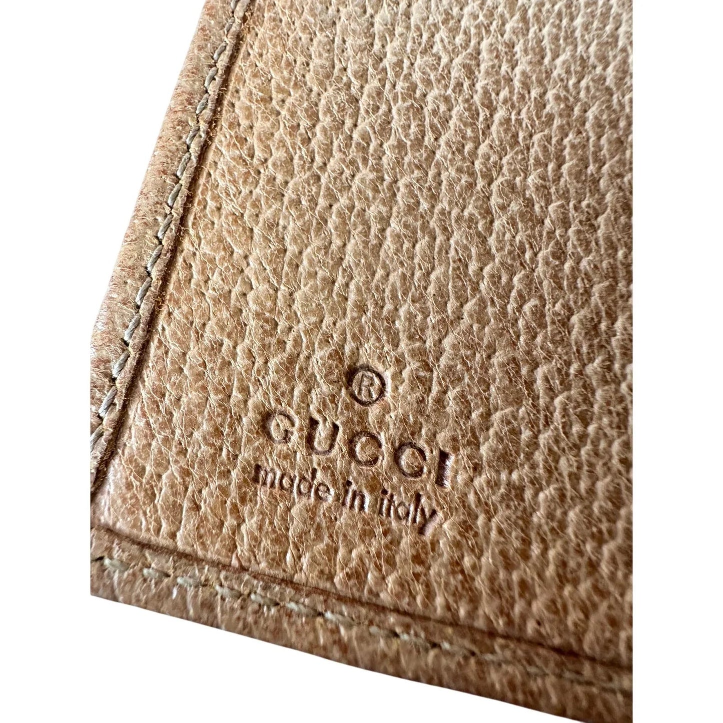 Gucci Beige Pebbled Leather Long Wallet - GUCCI - wallet - A+ Stuff