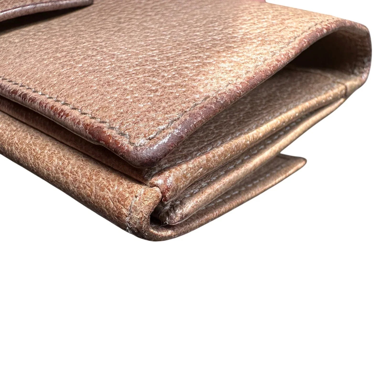 Gucci Beige Pebbled Leather Long Wallet - GUCCI - wallet - A+ Stuff