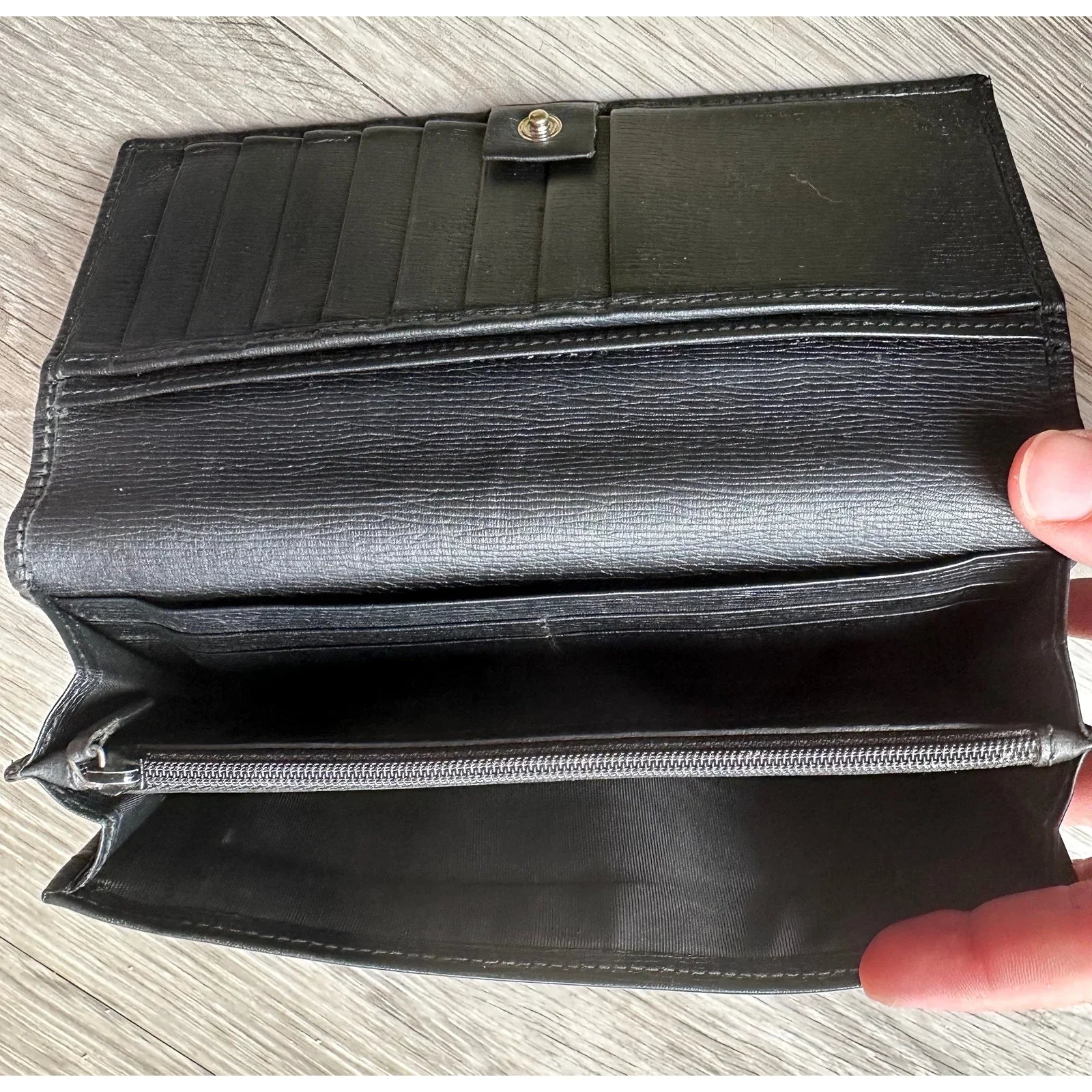 Gucci Black Long Bifold Wallet with Silver Belt Buckle - Gucci - Wallet - A+ Stuff