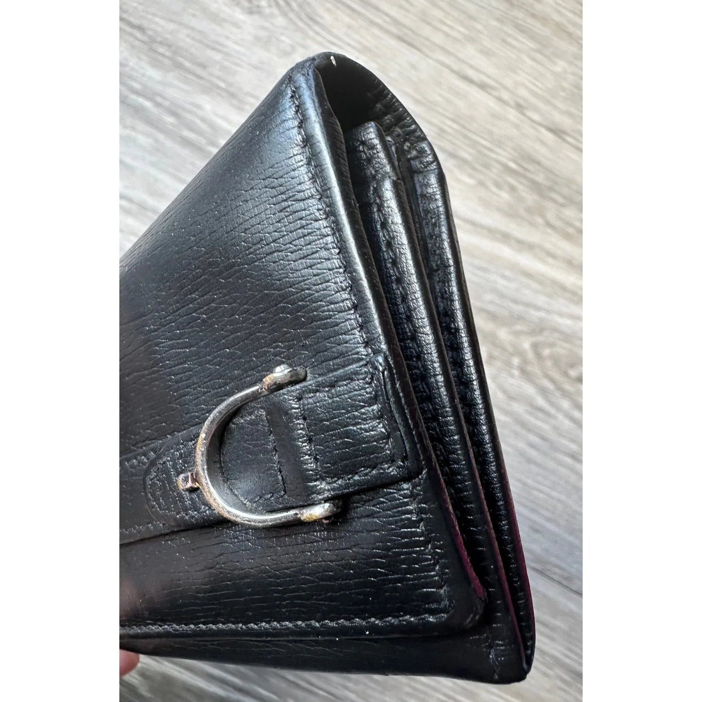 Gucci Black Long Bifold Wallet with Silver Belt Buckle - Gucci - Wallet - A+ Stuff