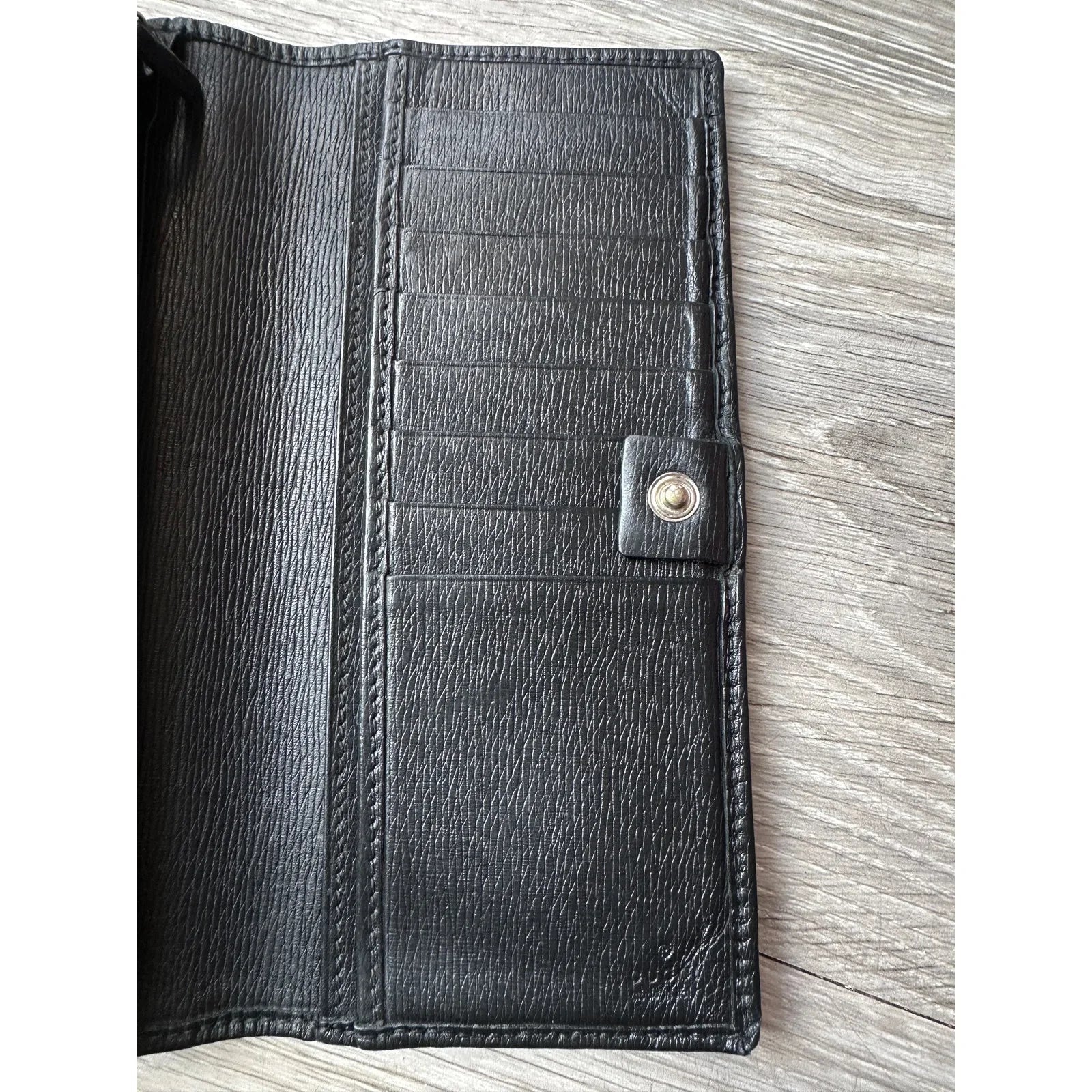 Gucci Black Long Bifold Wallet with Silver Belt Buckle - Gucci - Wallet - A+ Stuff