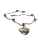 Gucci 'Blind for Love' Engraved Heart Bracelet w Rose Pink & Green Stones - Gucci - Bracelet - A+ Stuff