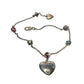 Gucci 'Blind for Love' Engraved Heart Bracelet w Rose Pink & Green Stones - Gucci - Bracelet - A+ Stuff