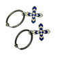 Gucci Enamel Cross Motif Hoop Earrings with Pouch, Box & Booklet - Gucci - Earrings - A+ Stuff