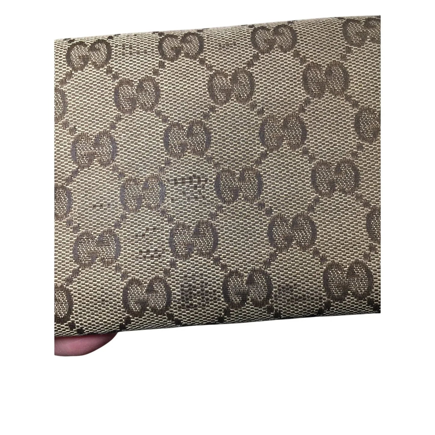 Gucci GG Canvas Beige and White Leather Double Layer Long Wallet - Gucci - Wallet - A+ Stuff