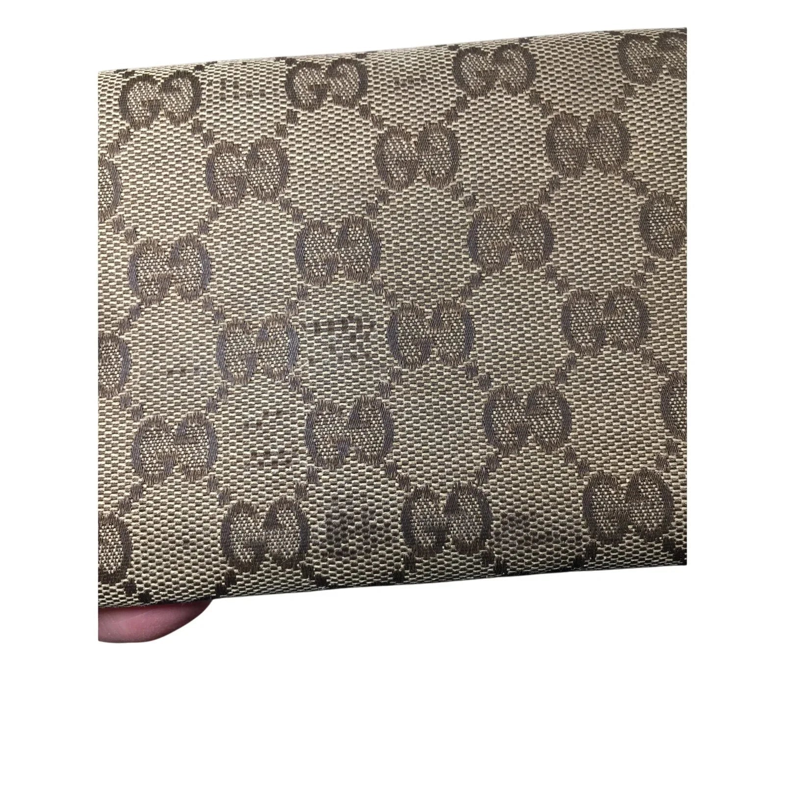 Gucci GG Canvas Beige and White Leather Double Layer Long Wallet - Gucci - Wallet - A+ Stuff
