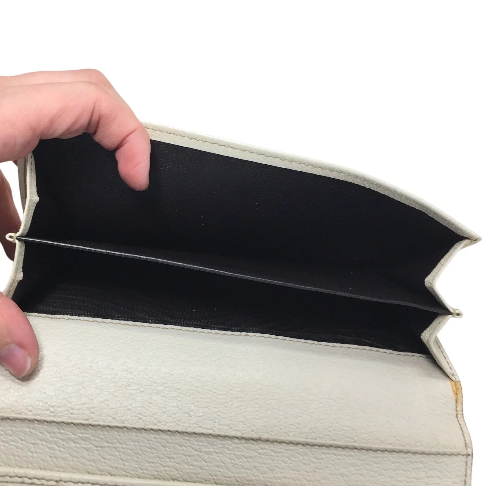 Gucci GG Canvas Beige with White Leather Continental Wallet - Gucci - Wallet - A+ Stuff