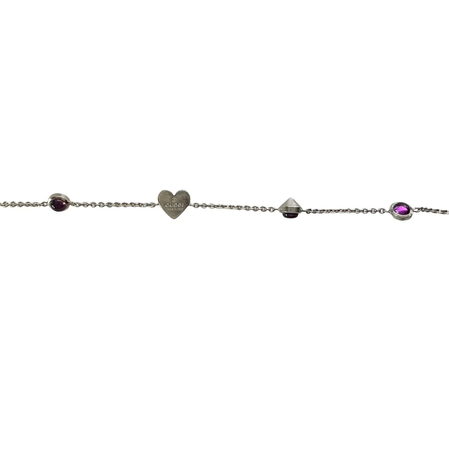 Gucci Heart Tag Amethyst Bracelet 17 - Gucci - bracelet - A+ Stuff
