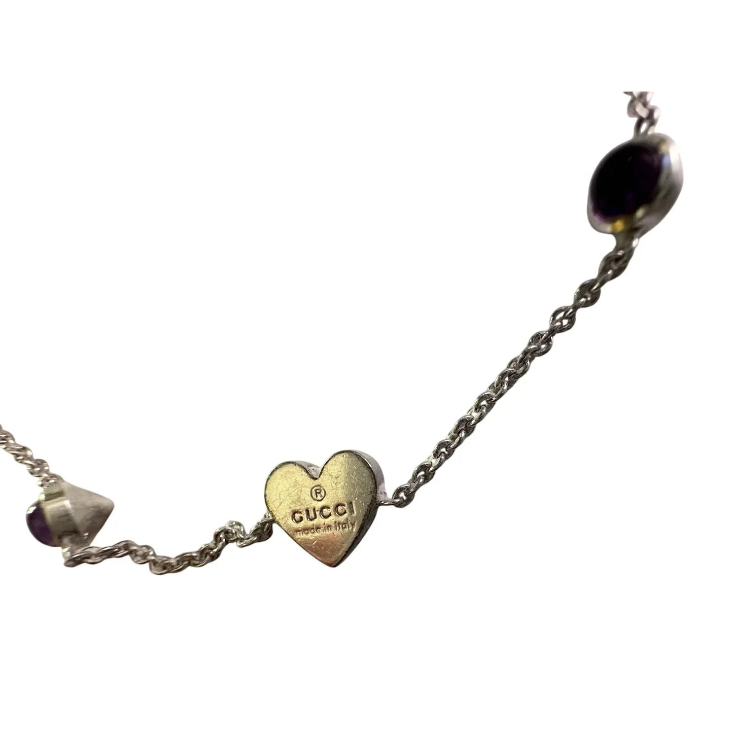 Gucci Heart Tag Amethyst Bracelet 17 - Gucci - bracelet - A+ Stuff