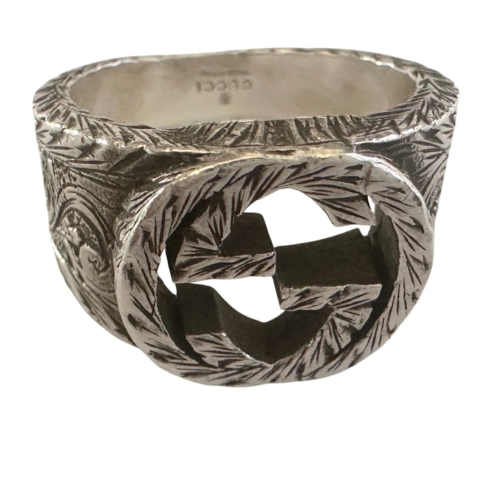 Gucci Interlocking G Arabesque Ring Sterling Silver - Gucci - Ring - A+ Stuff