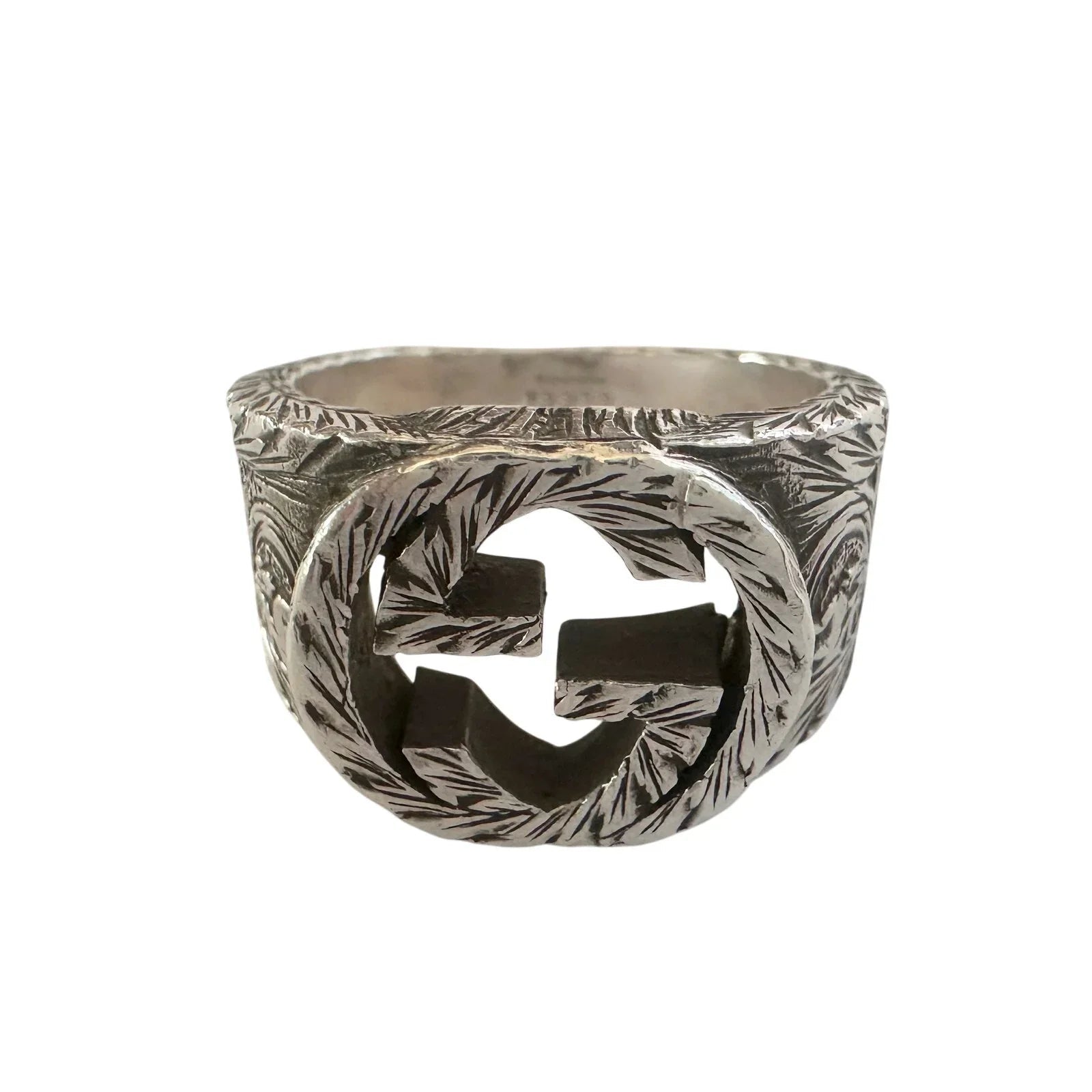 Gucci Interlocking G Arabesque Ring Sterling Silver - Gucci - Ring - A+ Stuff