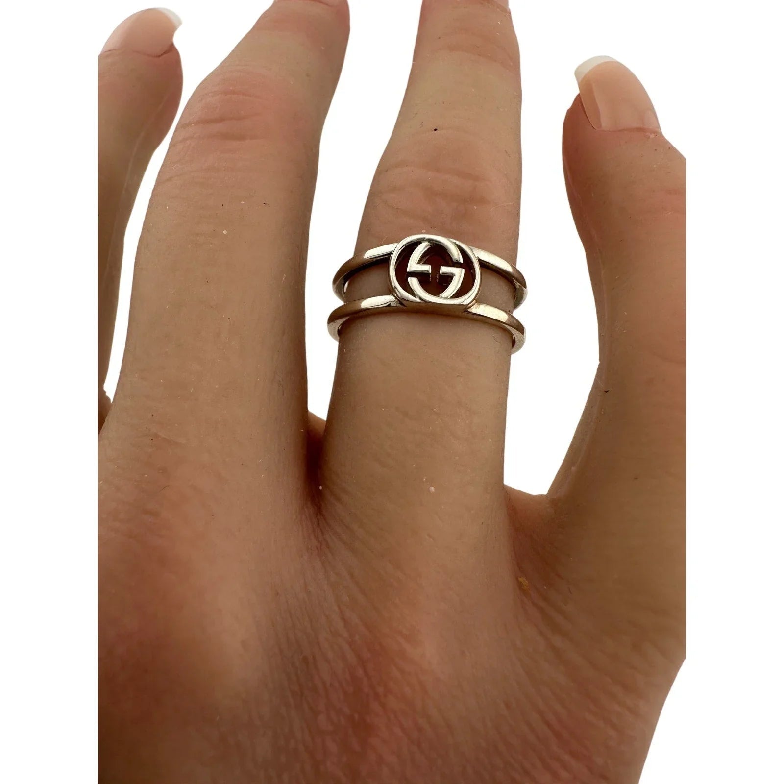 Gucci Interlocking G Open Band Ring Size 5.75 (11) - Gucci - Ring - A+ Stuff