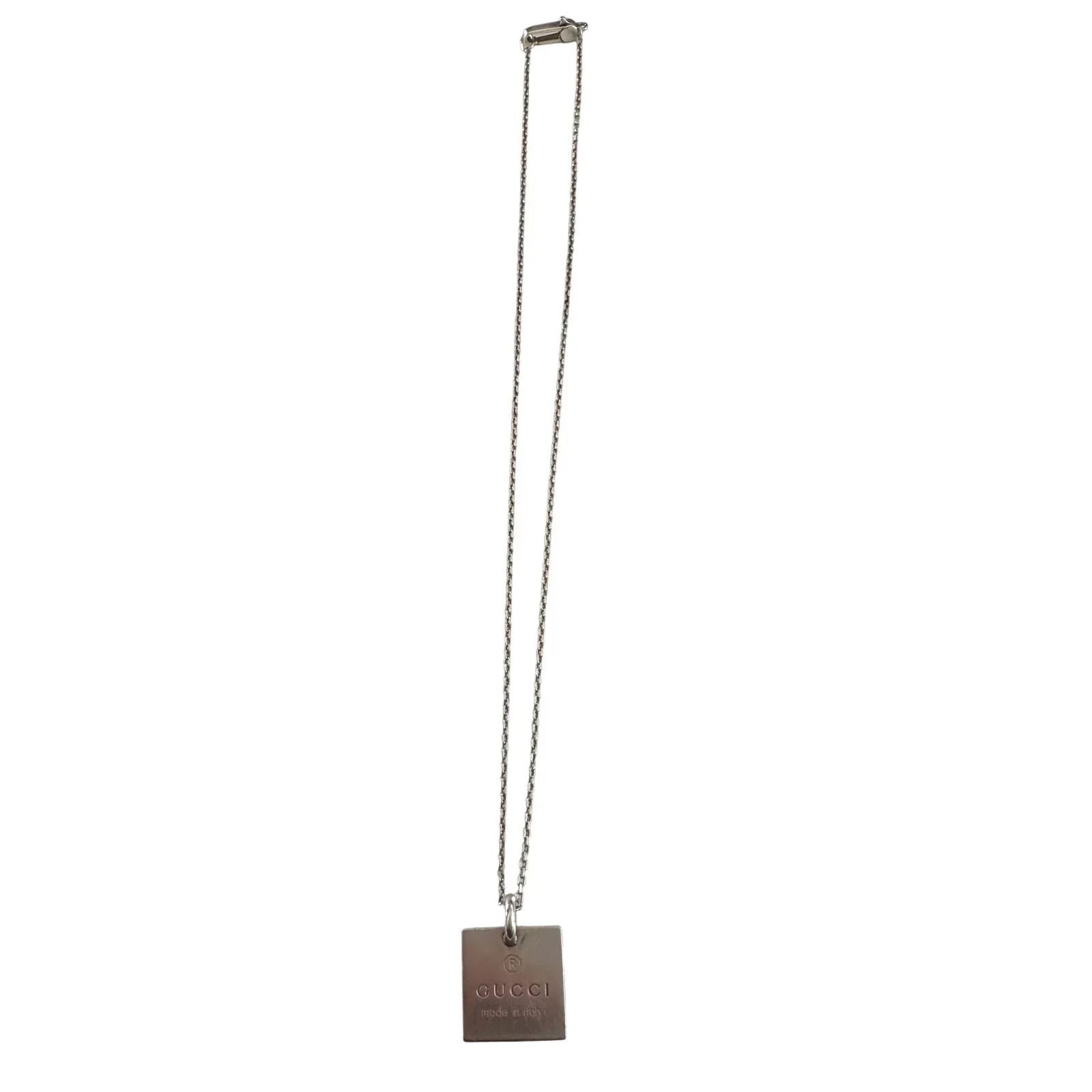 Gucci Logo Square Pendant on 19" Chain - Gucci - Necklace with Pendant - A+ Stuff