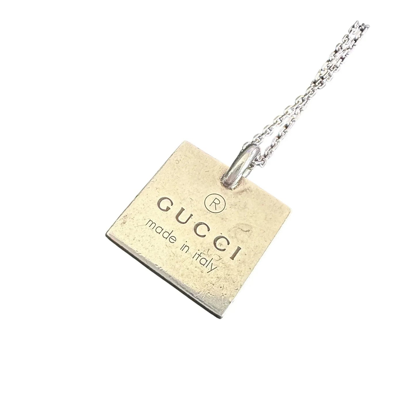Gucci Logo Square Pendant on 19" Chain - Gucci - Necklace with Pendant - A+ Stuff