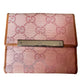 Gucci Pink GG Canvas & Leather Short Bifold Wallet w Coin Purse - Gucci - A+ Stuff
