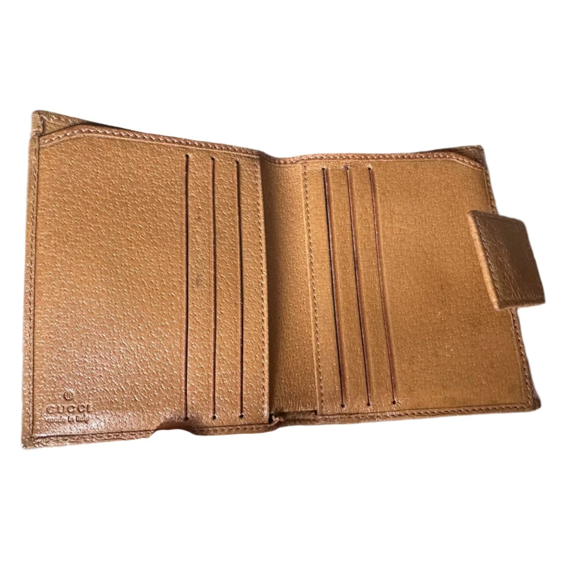 Gucci Pink GG Canvas & Leather Short Bifold Wallet w Coin Purse - Gucci - A+ Stuff