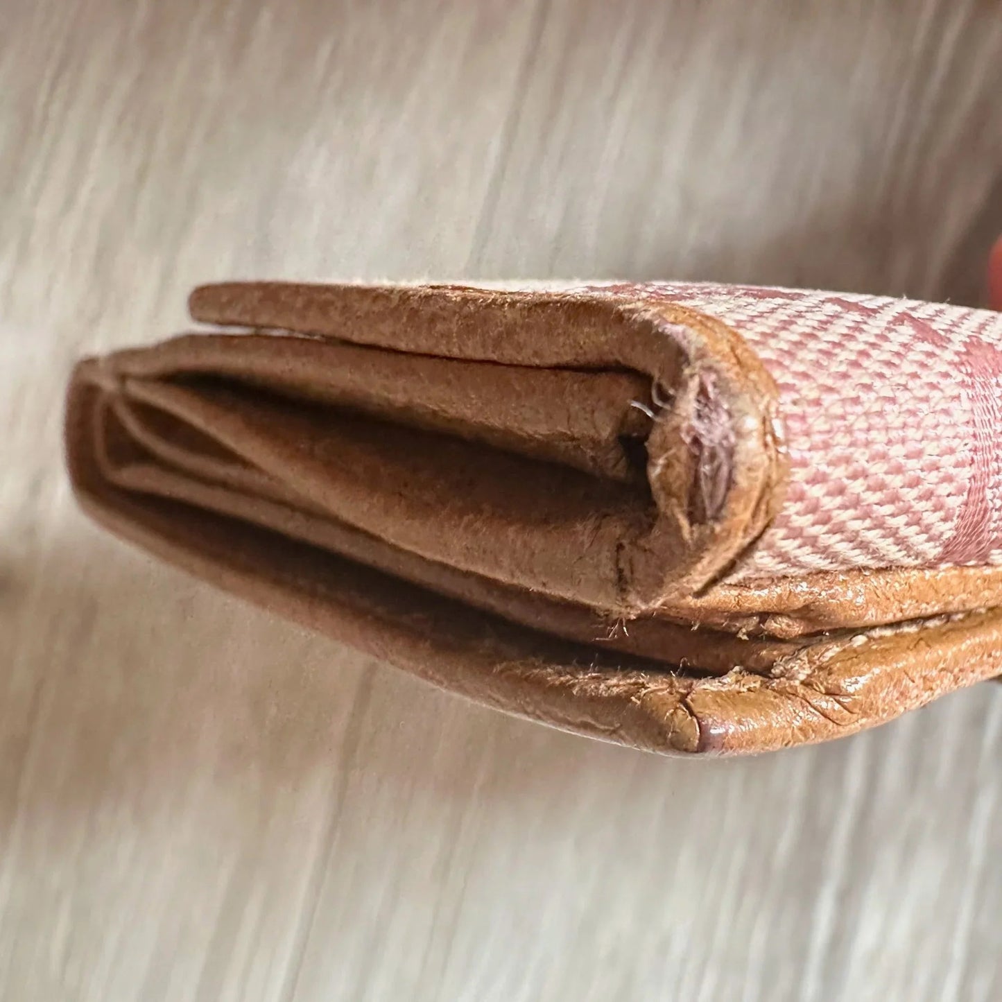 Gucci Pink GG Canvas & Leather Short Bifold Wallet w Coin Purse - Gucci - A+ Stuff