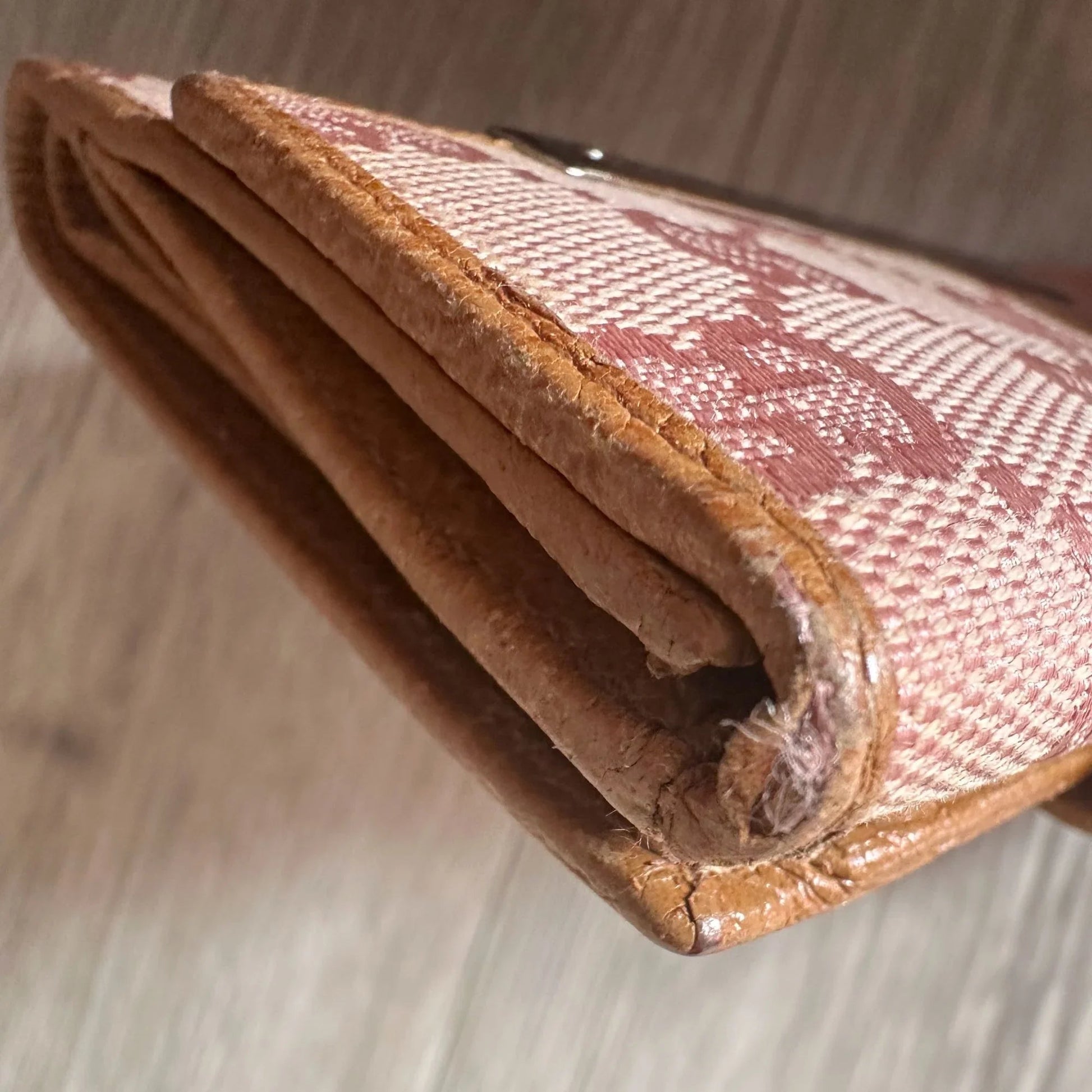 Gucci Pink GG Canvas & Leather Short Bifold Wallet w Coin Purse - Gucci - A+ Stuff