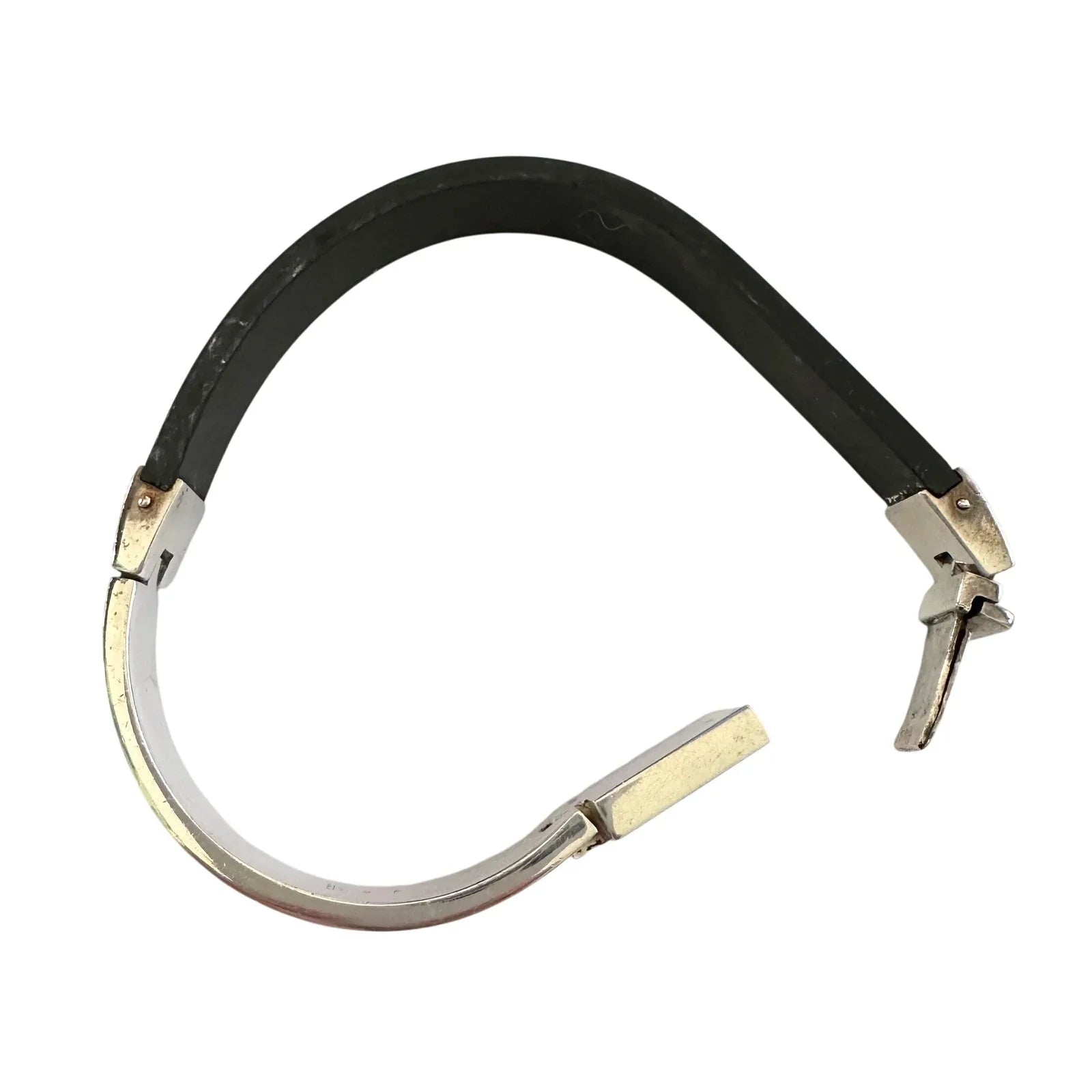 Gucci Rubber and Sterling Silver ID Bracelet - Full Inclusion - Gucci - Bracelet - A+ Stuff