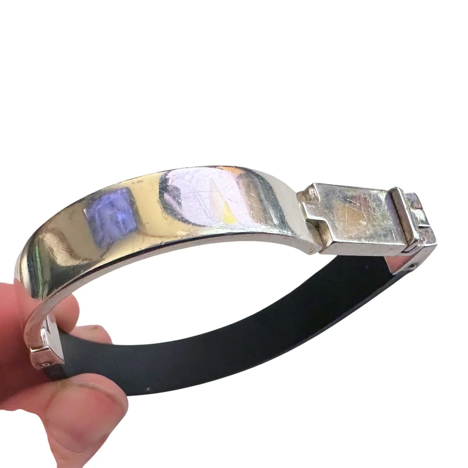 Gucci Rubber and Sterling Silver ID Bracelet - Full Inclusion - Gucci - Bracelet - A+ Stuff