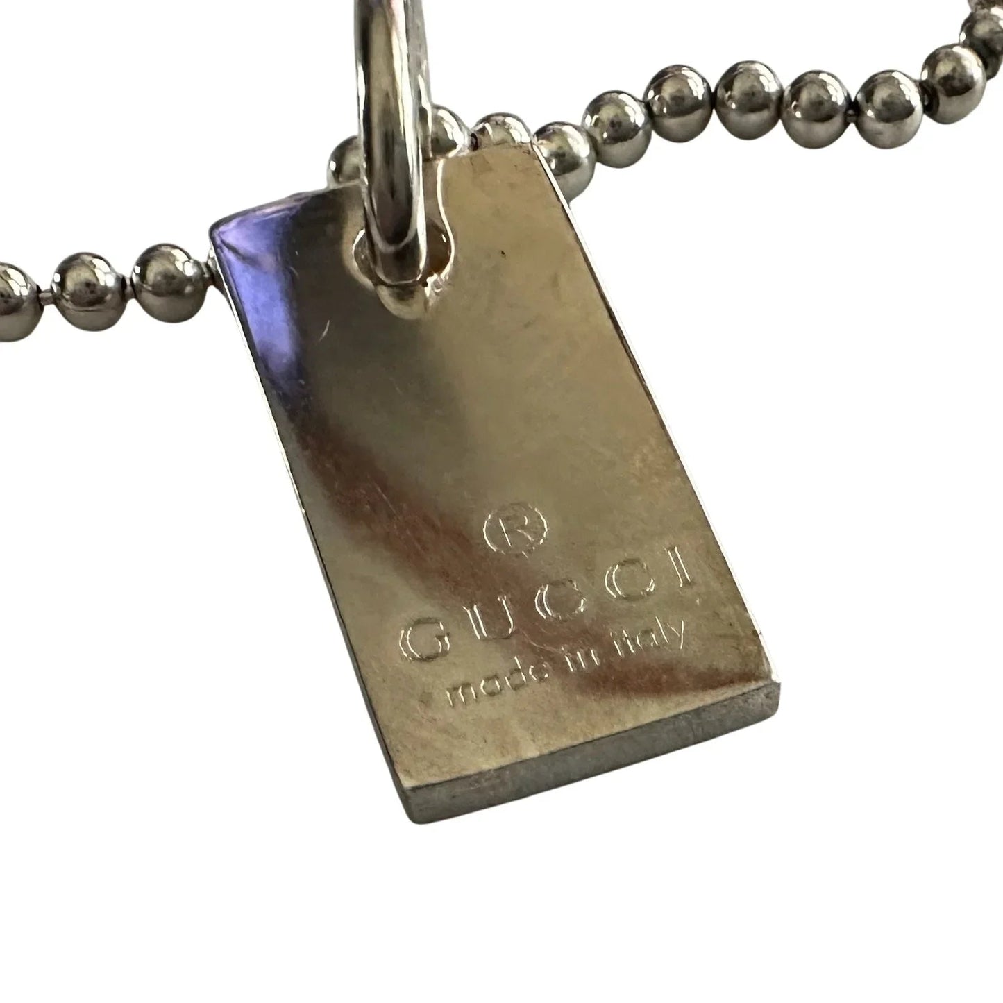 Gucci Silver Bar Logo Ball Chain Bracelet - Gucci - bracelet - A+ Stuff