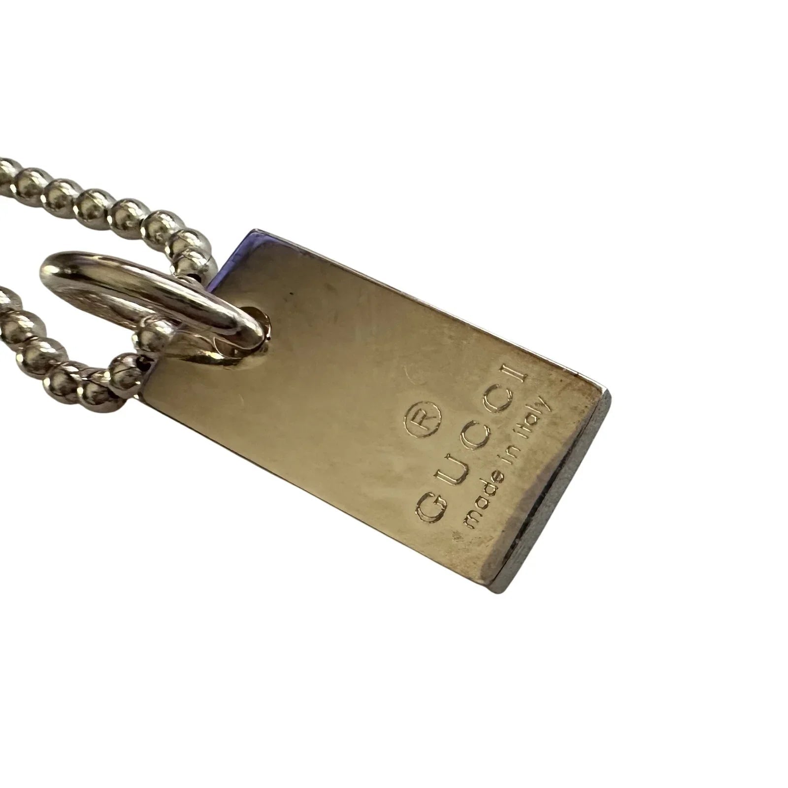 Gucci Silver Bar Logo Ball Chain Bracelet - Gucci - bracelet - A+ Stuff