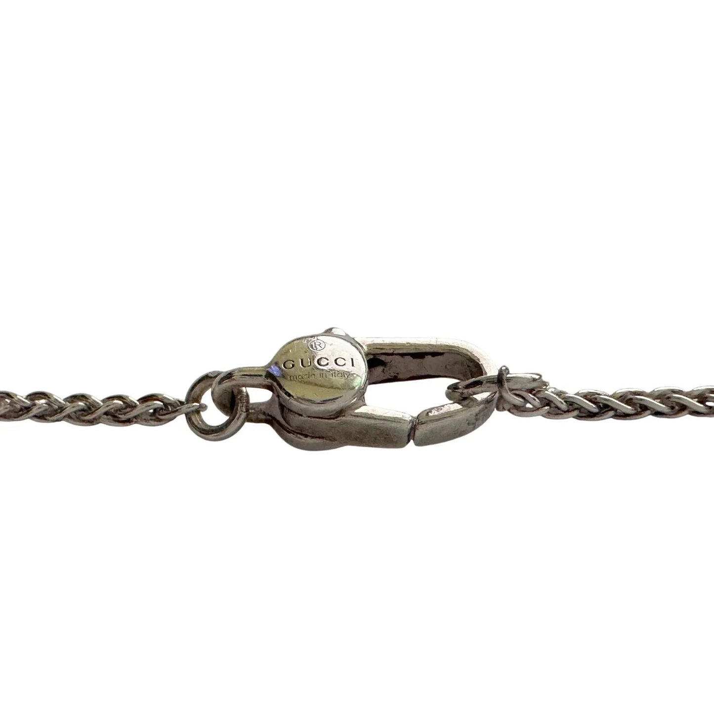 Gucci Silver G Interlocking Heart Bamboo Necklace - Gucci - Necklace - A+ Stuff