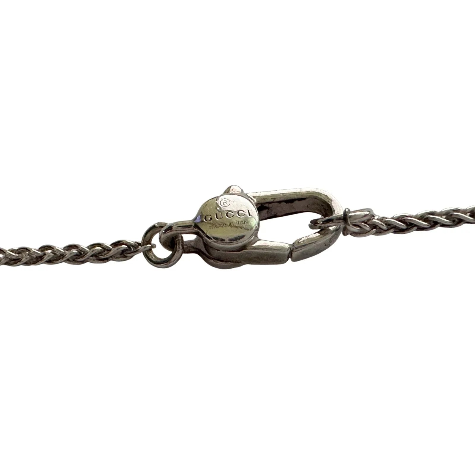 Gucci Silver G Interlocking Heart Bamboo Necklace - Gucci - Necklace - A+ Stuff