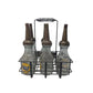 GULF Oil Glass Bottles with Metal Carrier (5 bottles, 6 lids) - GULF - Automobilia - A+ Stuff