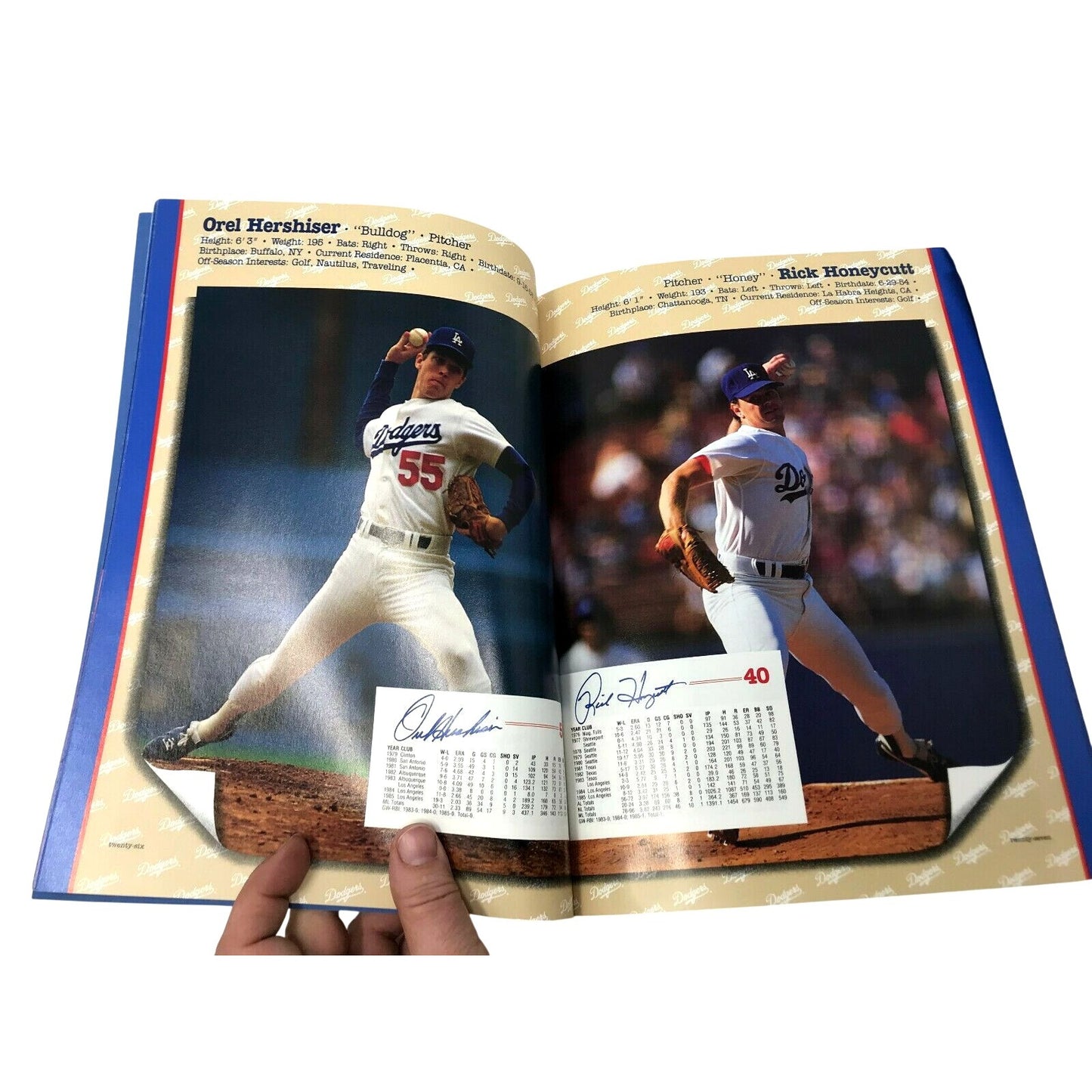 Los Angeles DODGERS Set 85-6 Yearbooks, Spring Training & Scorecard