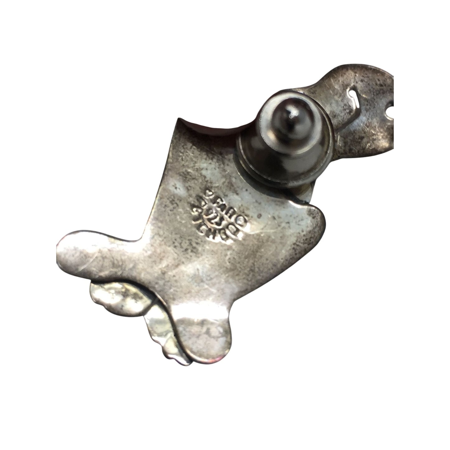 Far Fetched Sterling Silver Dog with Butterfly on its Nose Pin Brooch