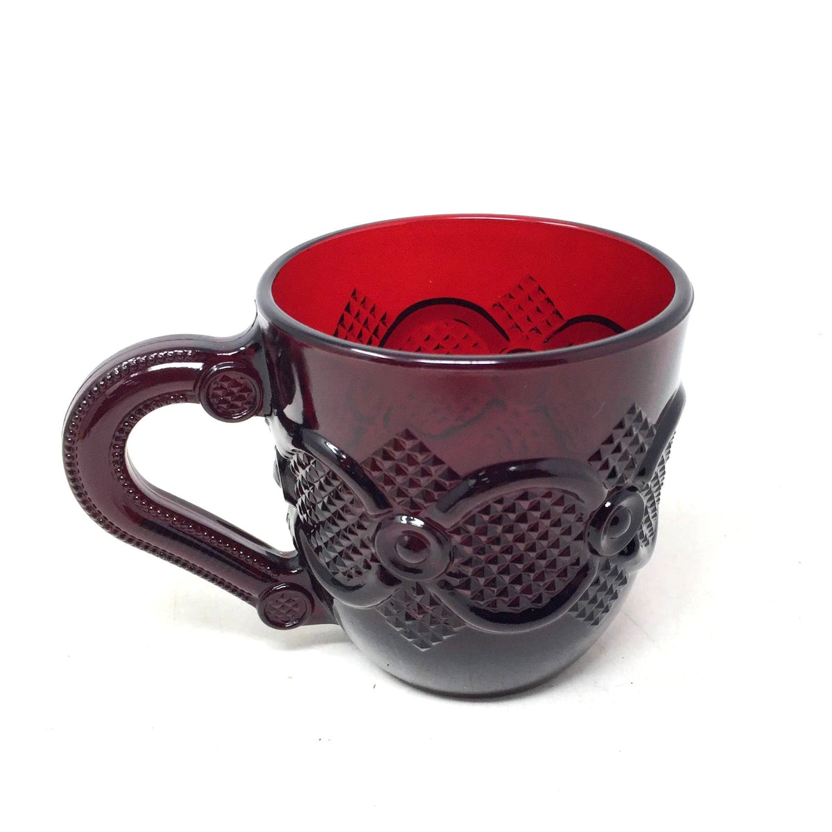 Vintage Avon 1876 Cape Cod Ruby Red Glass Cup and Saucer Set Avon  A+ Stuff Drinking, Dining & More