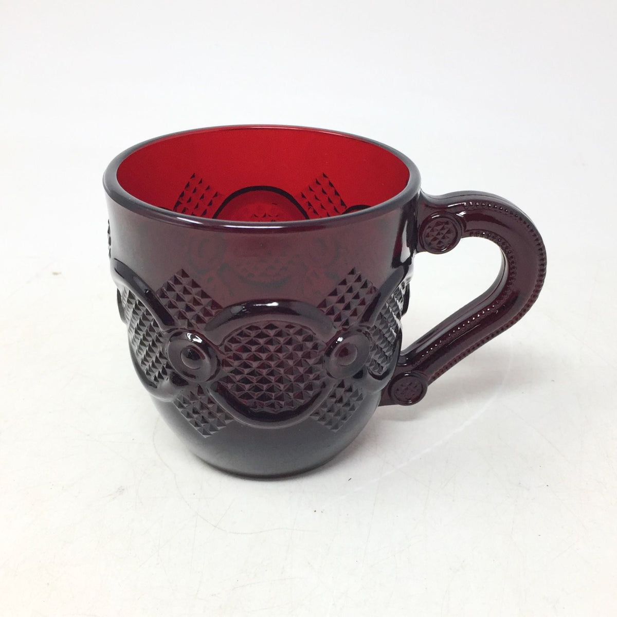 Vintage Avon 1876 Cape Cod Ruby Red Glass Cup and Saucer Set Avon  A+ Stuff Drinking, Dining & More