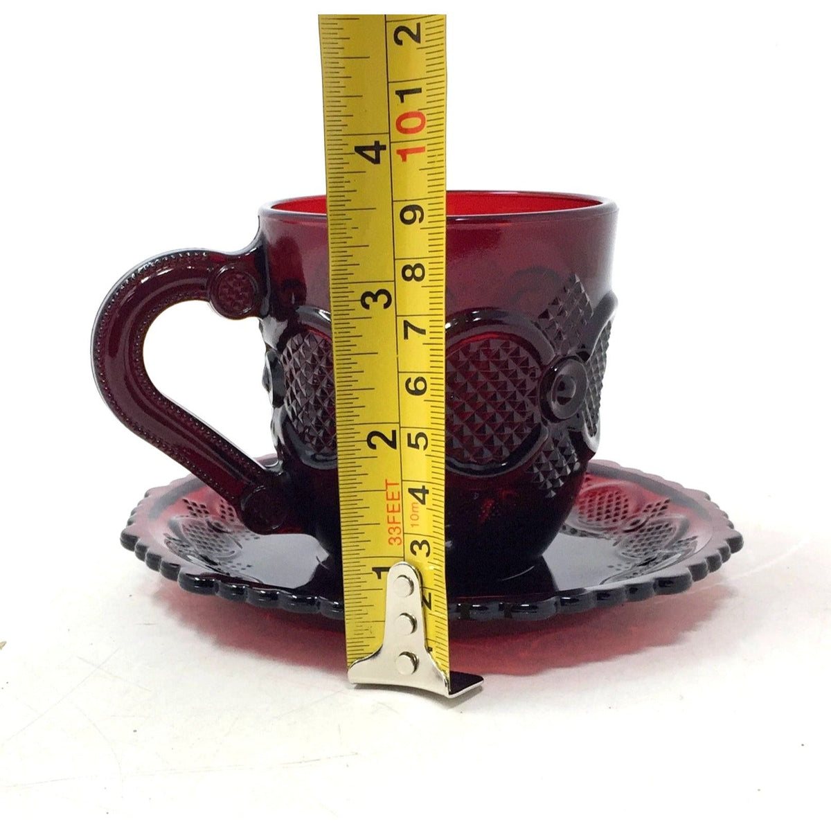 Vintage Avon 1876 Cape Cod Ruby Red Glass Cup and Saucer Set Avon  A+ Stuff Drinking, Dining & More