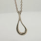 Tiffany and Co Elsa Peretti Teardrop Pendant Necklace in Sterling Silver