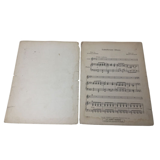 Vintage 1922 Sheet Music for the popular British song "Limehouse Blues" A+ Stuff  A+ Stuff Sheet Music