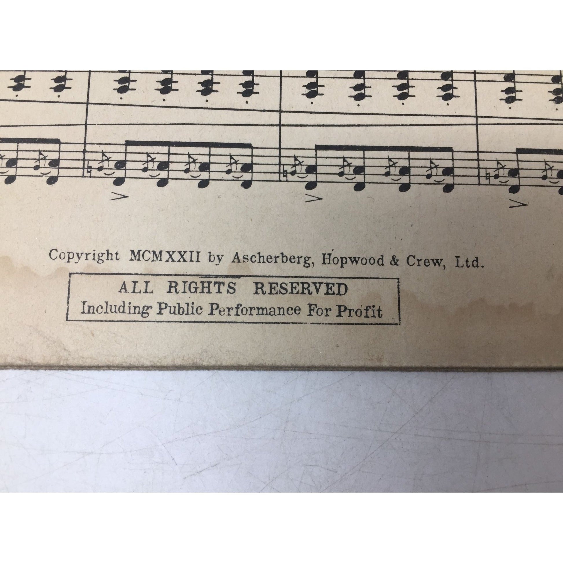 Vintage 1922 Sheet Music for the popular British song "Limehouse Blues" A+ Stuff  A+ Stuff Sheet Music