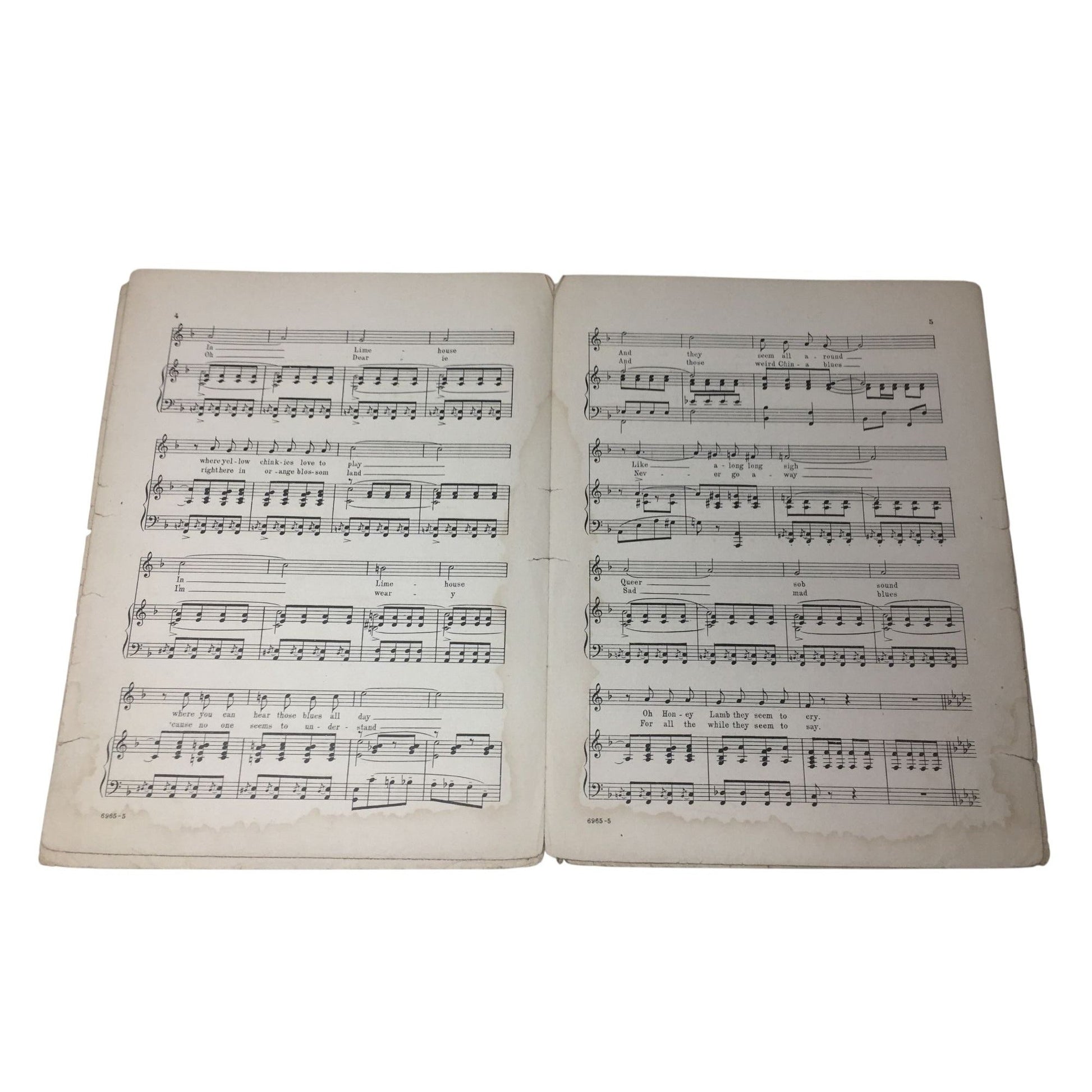 Vintage 1922 Sheet Music for the popular British song "Limehouse Blues" A+ Stuff  A+ Stuff Sheet Music