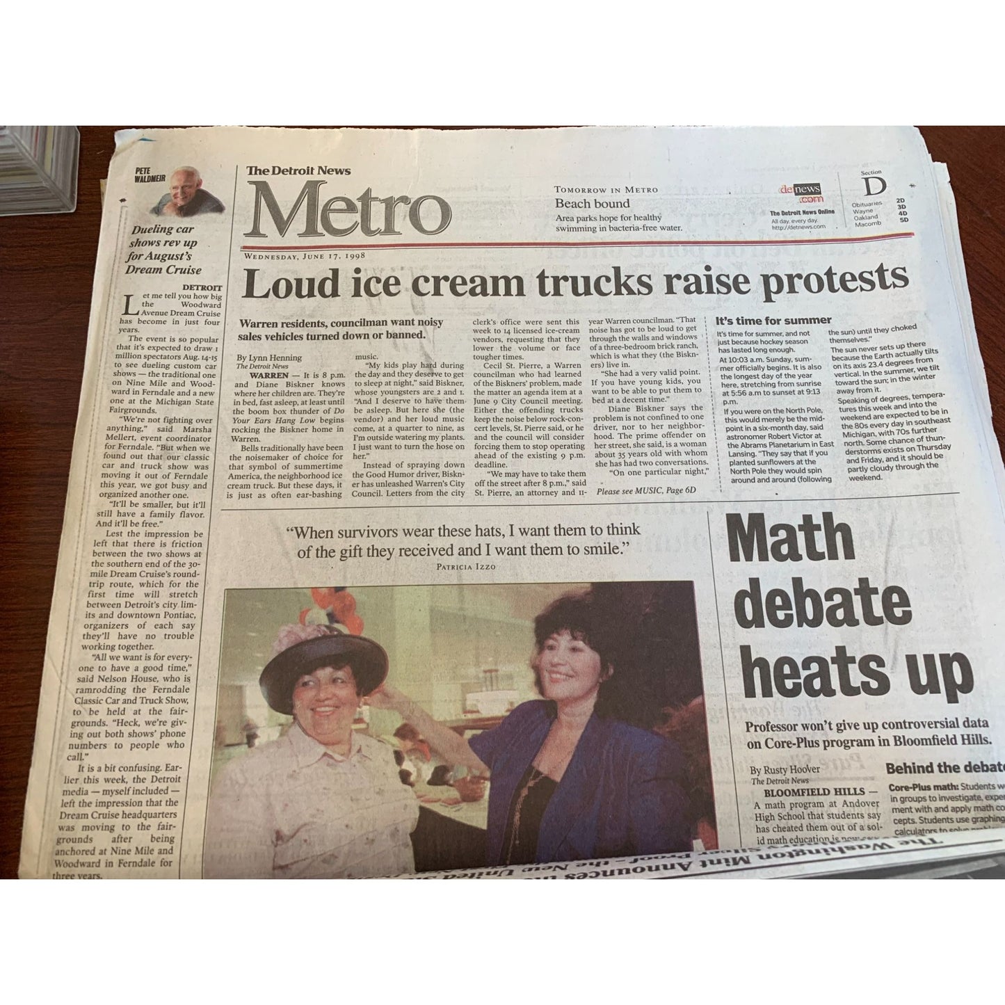 THE DETROIT NEWS  June 17, 1998 OURS AGAIN REDWINGS STANLEY CUP Champs