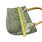 HandBag with monogrammed Uppercase A - Floral Motif with Bamboo Straps - Unbranded - A+ Stuff