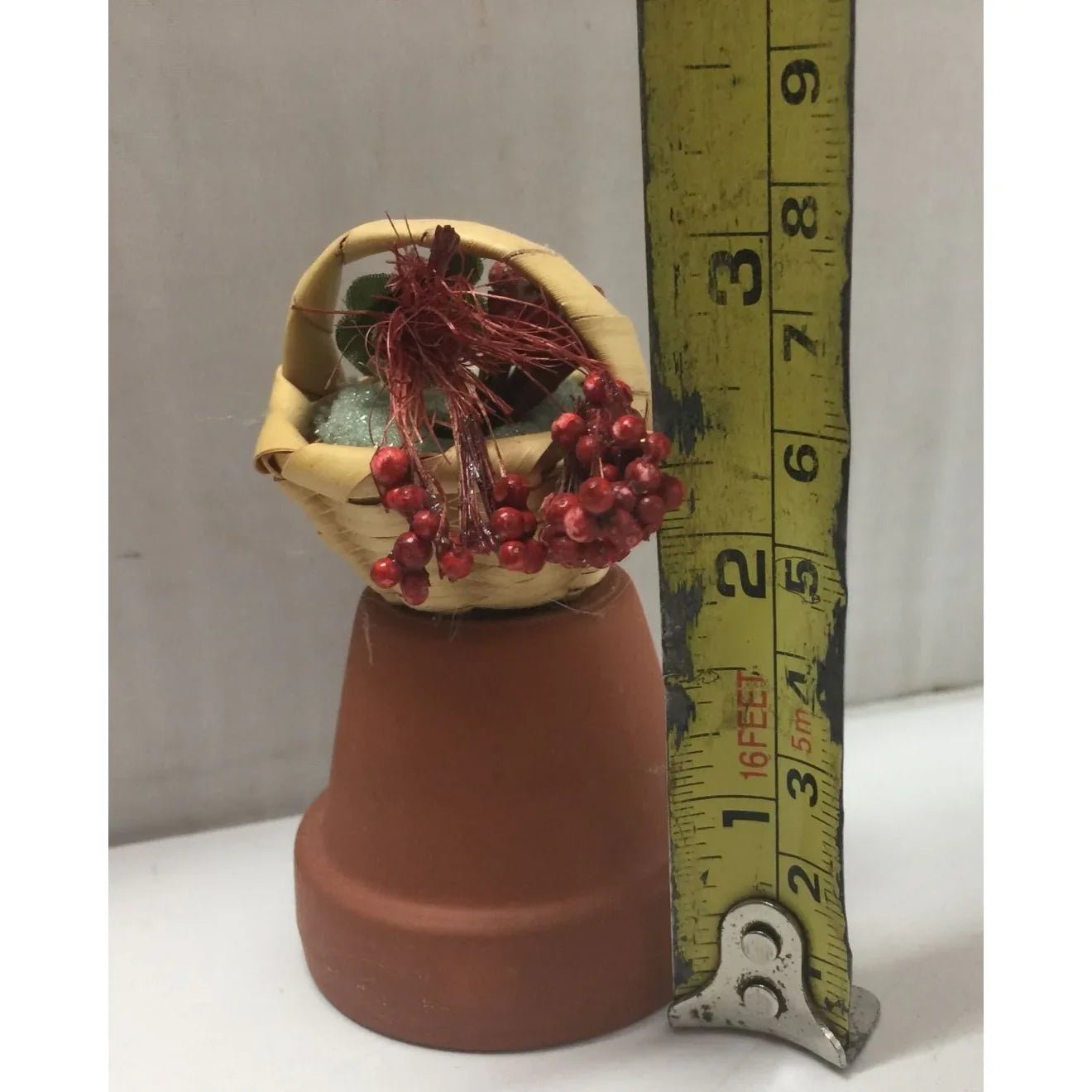 Handmade Miniature Upside Down Flower Pots with Baskets Glued on them - A+ Stuff - Decor - A+ Stuff