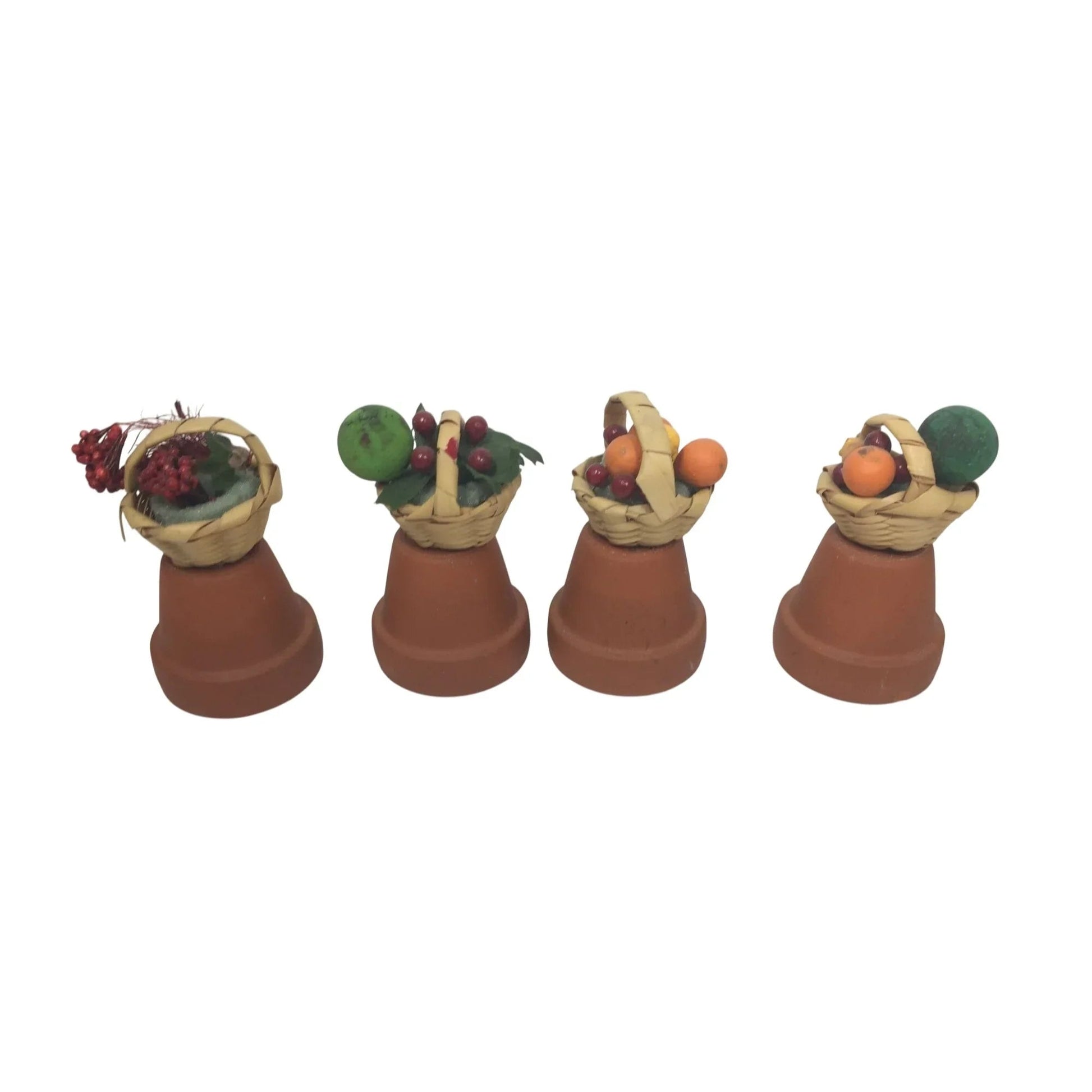 Handmade Miniature Upside Down Flower Pots with Baskets Glued on them - A+ Stuff - Decor - A+ Stuff