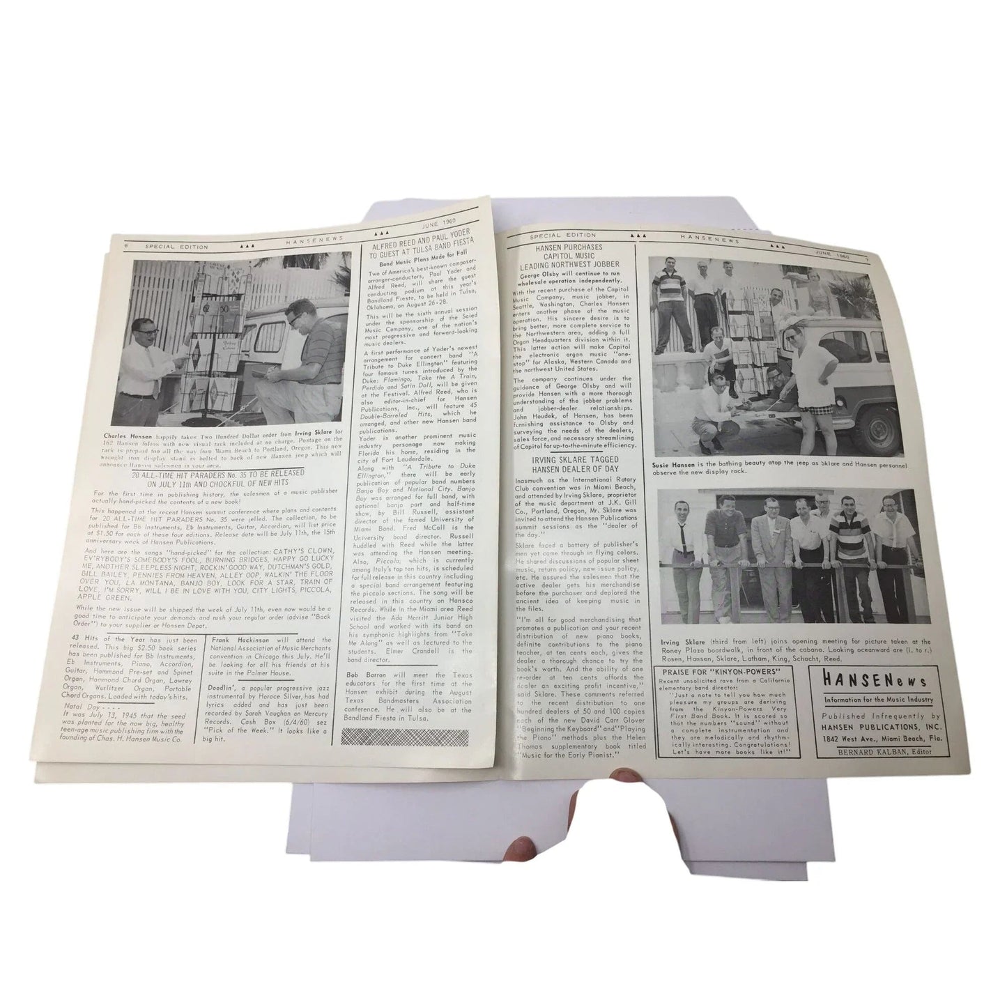 ''HANSE NEWS'' Vintage June 1960 Newsletter from Hansen Publications - A+ Stuff - Books - A+ Stuff