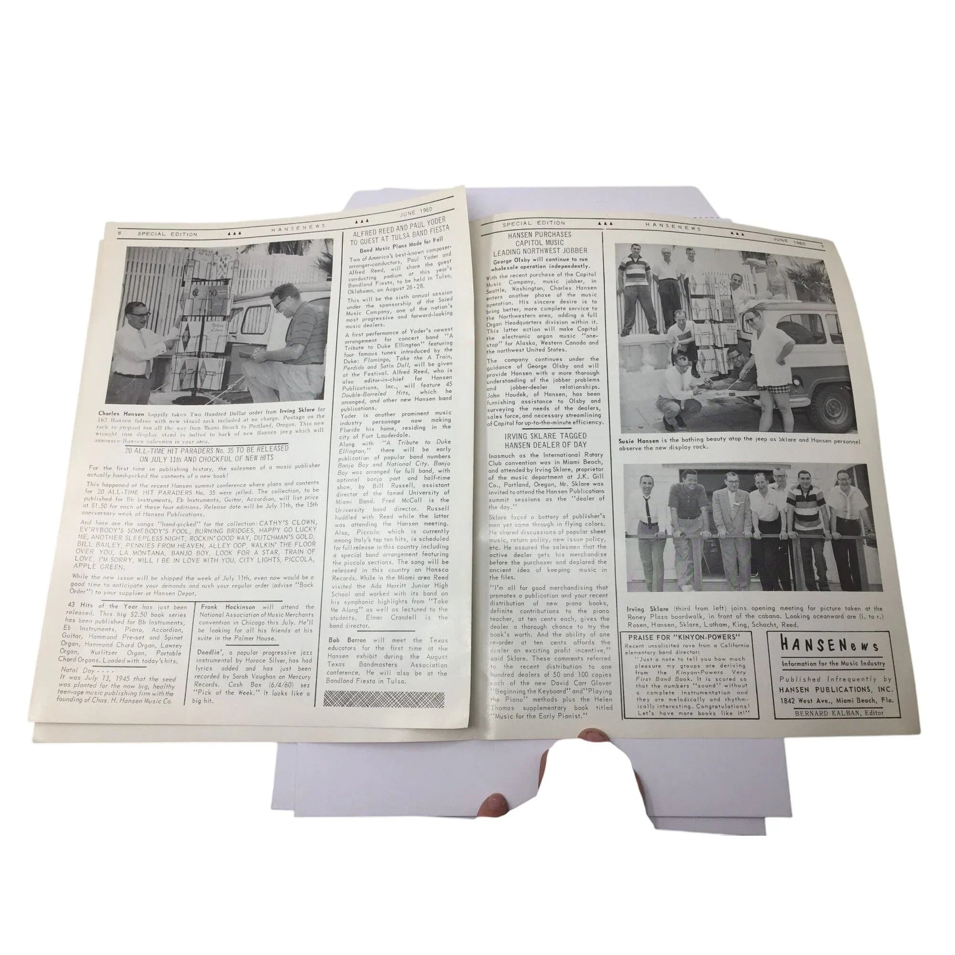 ''HANSE NEWS'' Vintage June 1960 Newsletter from Hansen Publications - A+ Stuff - Books - A+ Stuff