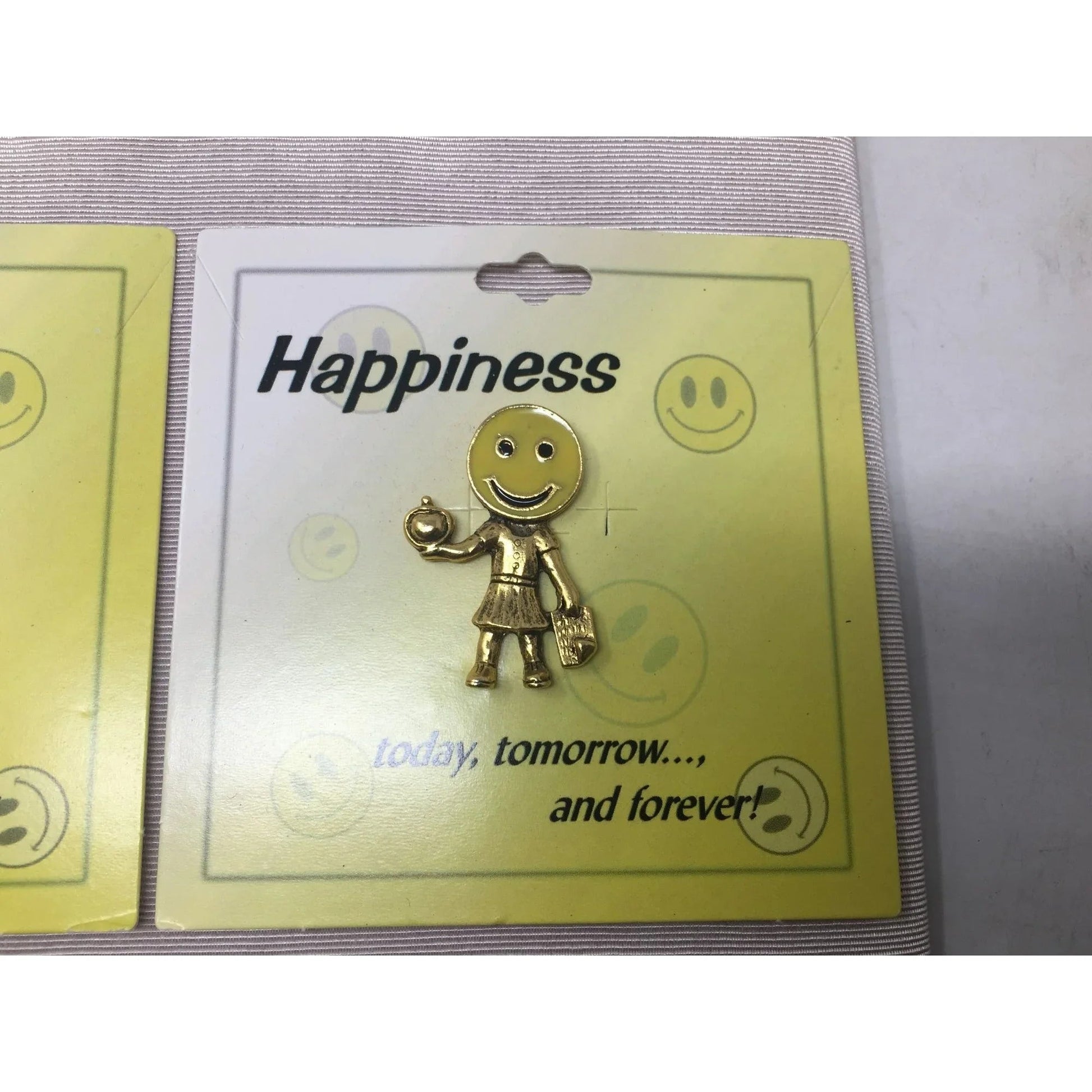 Happiness today, tomorrow and forever Collectible Smiley Face Pins (5) - A+ Stuff - pin - A+ Stuff