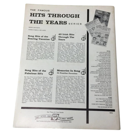 Harms Hits Through The Years (No. 6) Vintage Sheet Music Book - A+ Stuff - Sheet Music - A+ Stuff
