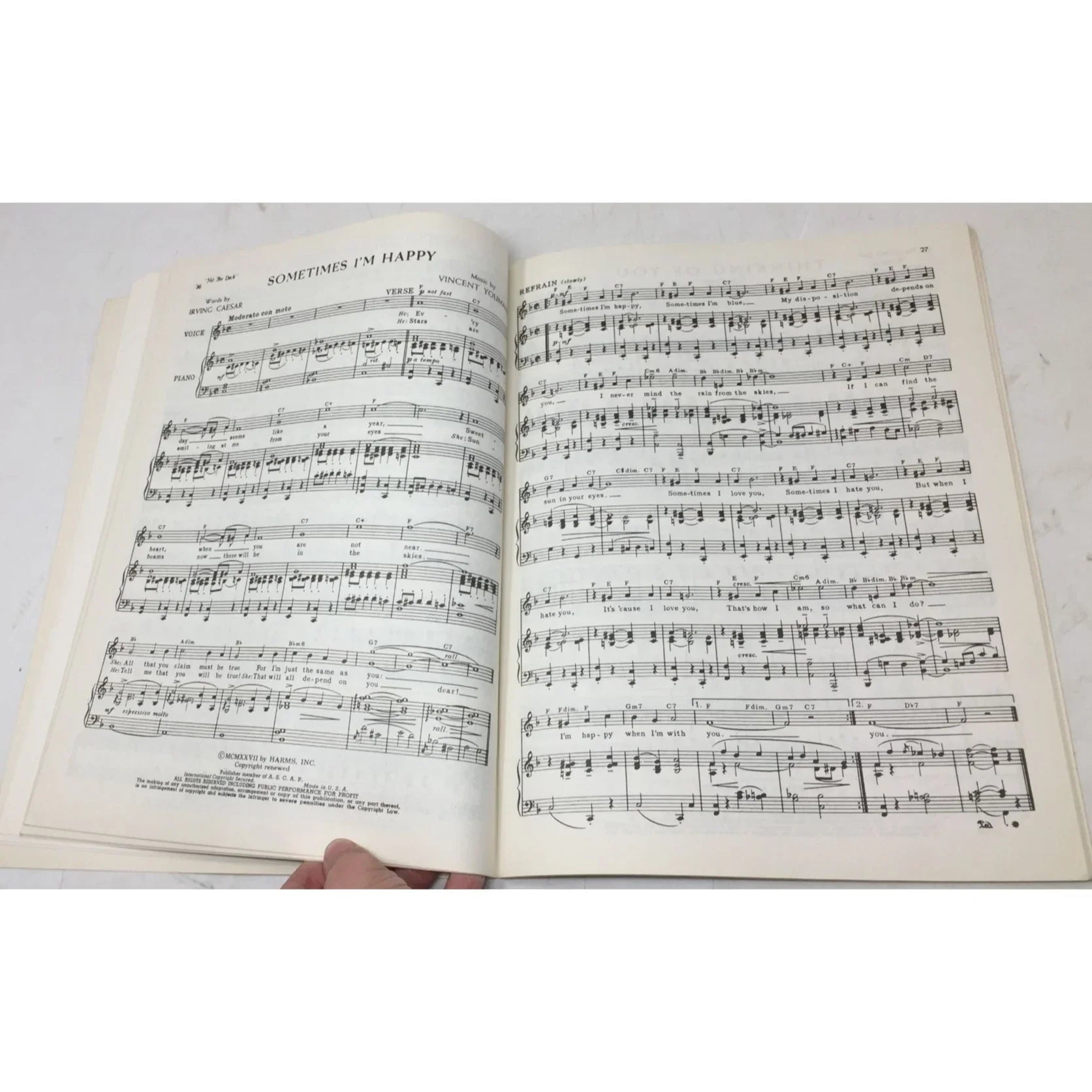 Harms Hits Through The Years (No. 6) Vintage Sheet Music Book - A+ Stuff - Sheet Music - A+ Stuff